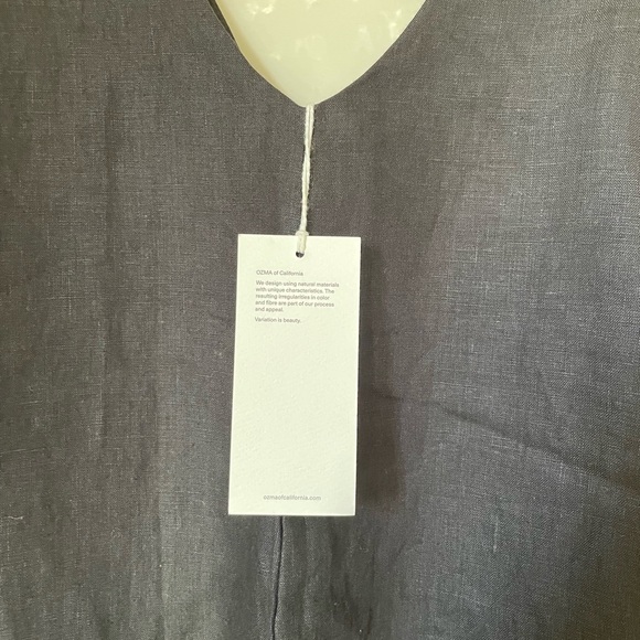 Ozma Vanessa Romper, Laundered Linen, Black (100% Linen) Size XS - Picture 3 of 5